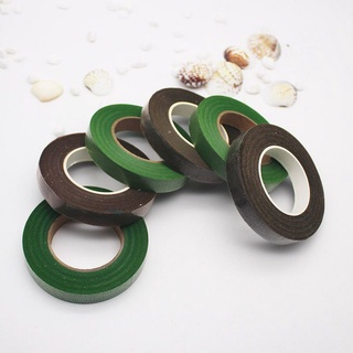 Sáp quấn hoa giá rẻ, băng keo sáp quấn cành, thân, lá màu xanh lá cây, nâu, nguyên liệu làm handmade [1 lố 12 cuộn]