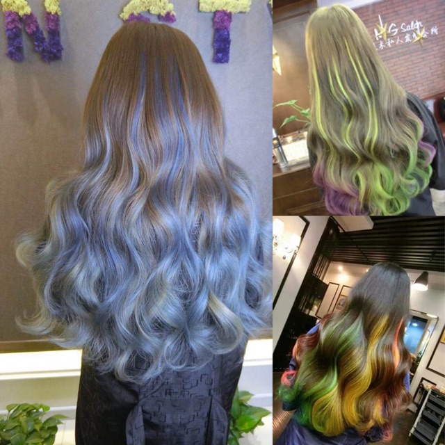 Tóc Giả Line Xoăn Kẹp Nhiều Màu Cầu Vồng – Tóc Highlight Kẹp Nối Chụp Ảnh, Cosplay