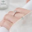 Nhẫn bạc nữ TLEE ổ đá bốn chấu viền đá bằng sang trọng TLEE JEWELRY A0202
