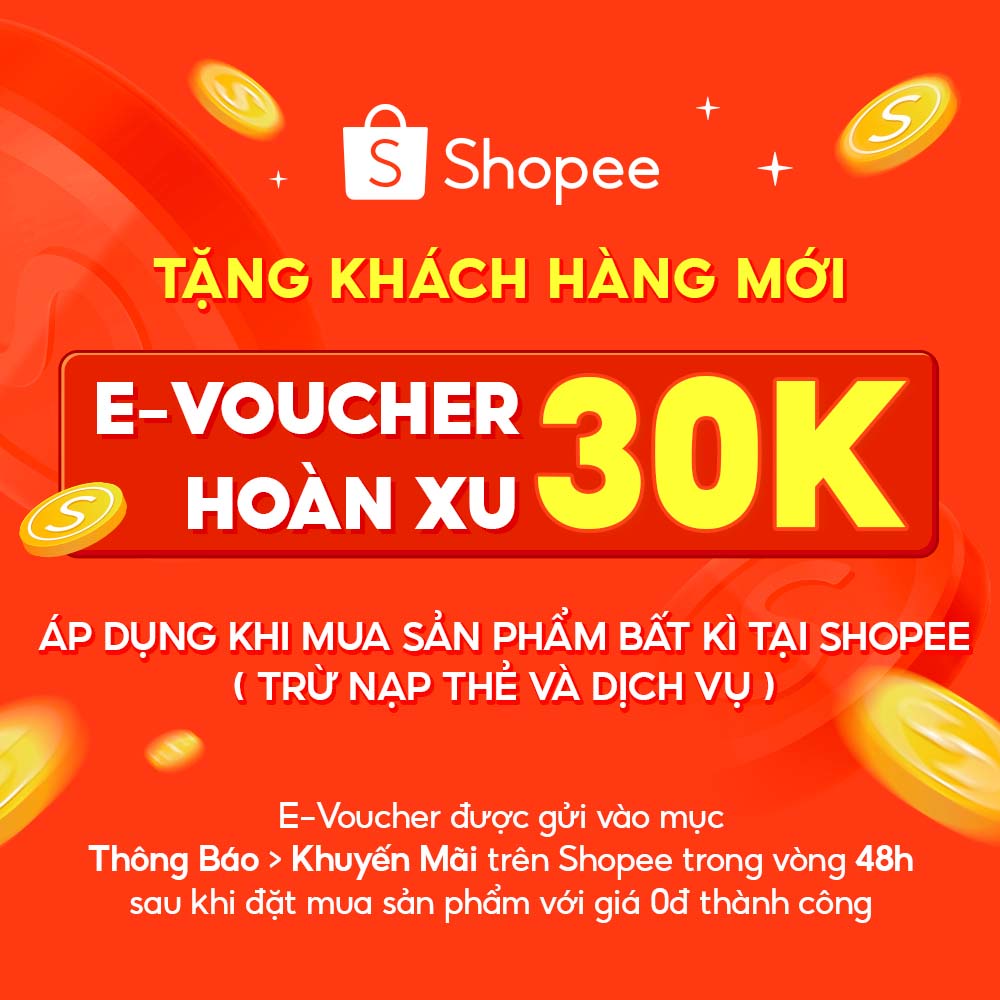 e voucher ma mua hang shopee tru nap the dich vu hoan 30k xu cho khach hang moi