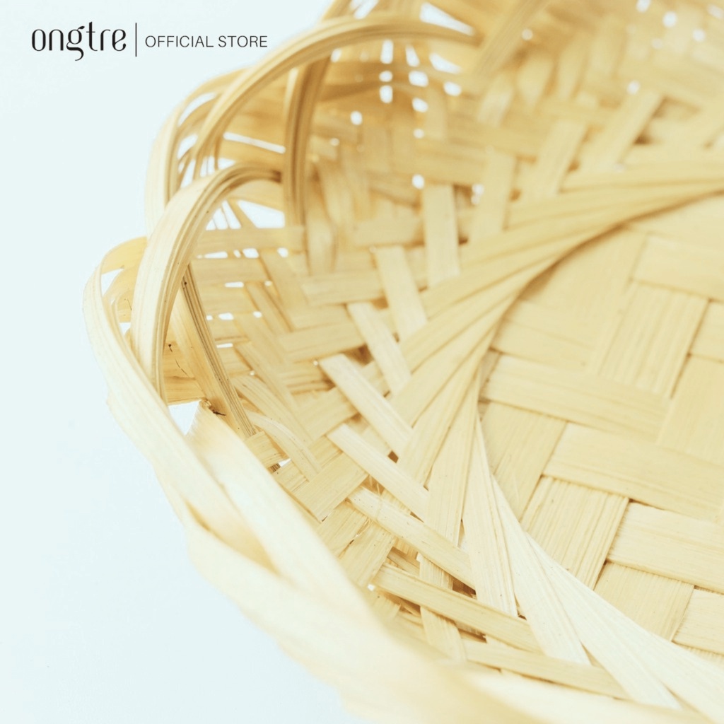 Đĩa mây tre đan cánh sen 20cm ONGTRE decor nhà hàng khách sạn