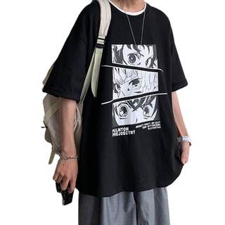 Áo phông nam nữ unisex tay lỡ Anime, áo thun form rộng cổ tròn phong cách streetwear năng động