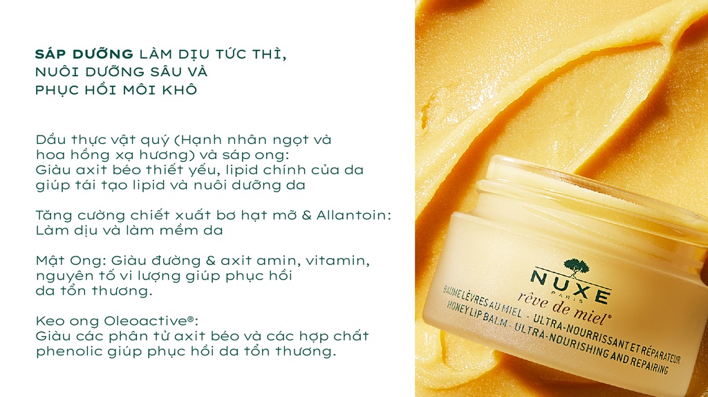 Mô tả Sáp dưỡng môi Nuxe Rêve de Miel 15g - 2