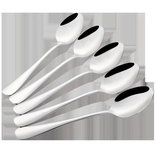 Gía Tốt Combo 5 Thìa Nhọn Inox Ăn Cơm Ăn Phở Loại Dày Sáng Muỗng Thép Không Rỉ Dày Bóng Đẹp..