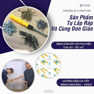 [Freeship Toàn Quốc] Kệ Sách Đứng Thông Minh FIVO Mẫu FB70, Tấm Lưng Chắc Chắn, Tặng Phụ Kiện Lắp Ráp (40x24x179cm)