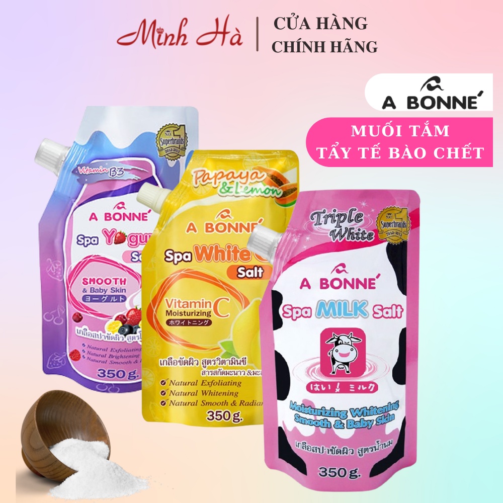Mô tả Muối tắm sữa bò tẩy tế bào chết A Bonne Spa Thái Lan 350g làm sạch, loại bỏ tế bào chết, hỗ trợ làm trắng da - 1