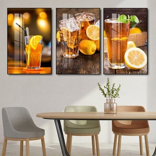Tranh Treo Tường Đồ uống - Tranh Treo Quán Cafe, Quán Trà Sữa, Phòng Ăn Laminate Tráng Gương