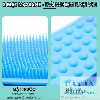 ❤️HOT HOT❤️DÂY CHÀ LƯNG SILICONE TẨY TẾ BÀO CHẾT GIÚP LƯU THÔNG MÁU, DÂY TẮM CHÀ LƯNG 2 MẶT SILICONE (MÀU NGẪU NHIÊN)