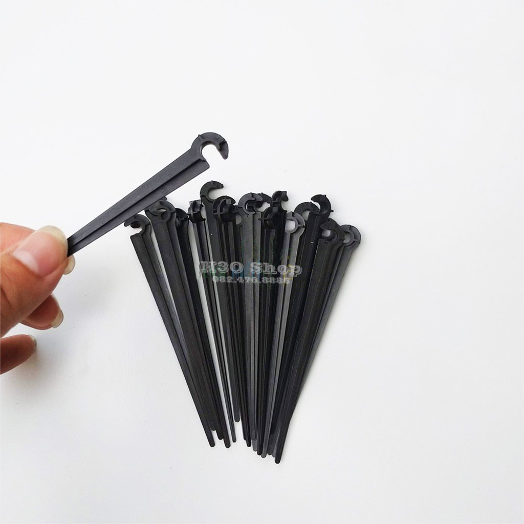 Bộ 20 Béc Tưới Nhỏ Giọt Điều Chỉnh Được Sử Dụng Ống LDPE 6mm-Bộ Tiết Kiệm Nối Xám