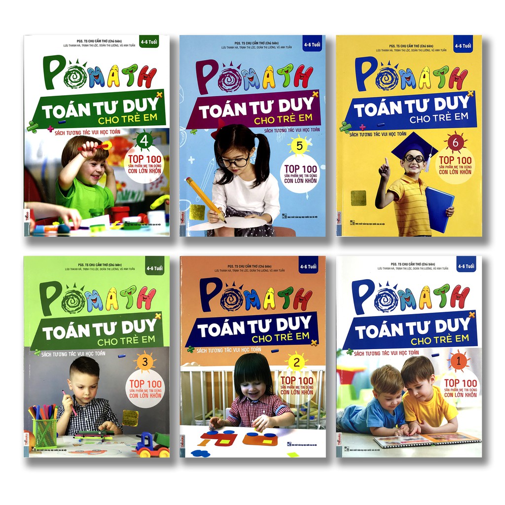 Sách - POMath - Toán tư duy cho trẻ em (Bộ 6 cuốn lẻ tùy chọn) Tặng Bookmark