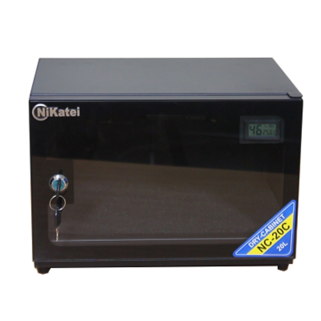 Tủ chống ẩm máy ảnh 20 lít Nikatei NC-20C, không gây tiếng ồn, màn hình hiển thị độ ẩm, bảo hành 5 năm