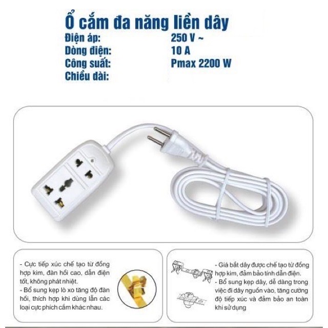 Thiết Kế Của Dây Cắm 2 Lỗ Takyhome Cao Cấp