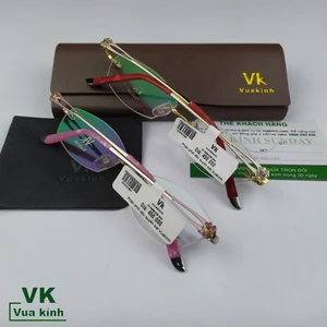Gọng kính cận khoan không viền VK79