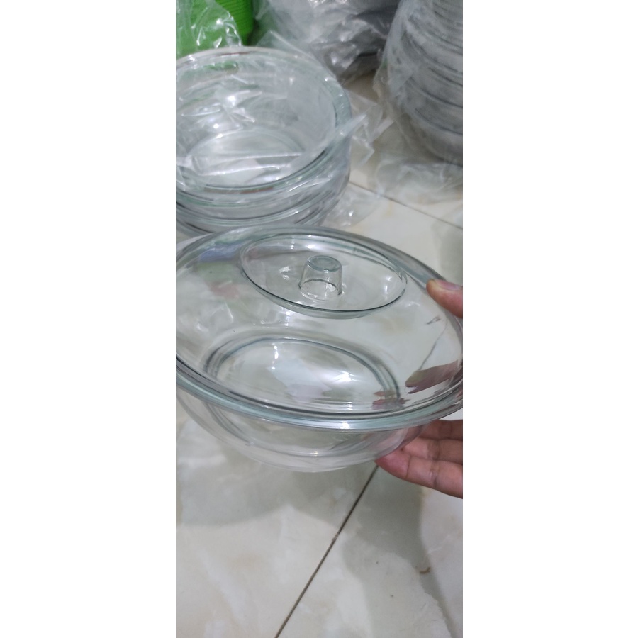 Tô âu phíp giả thủy tinh trong suốt cao cấp đựng cơm canh có nắp đậy size trung aladanh-net-vn