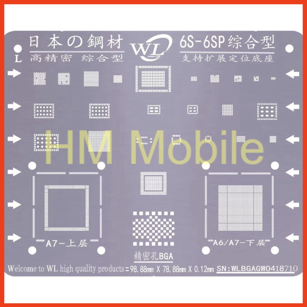 Vỉ tạo chân IC/CPU WL 6G-16PM màu trắng