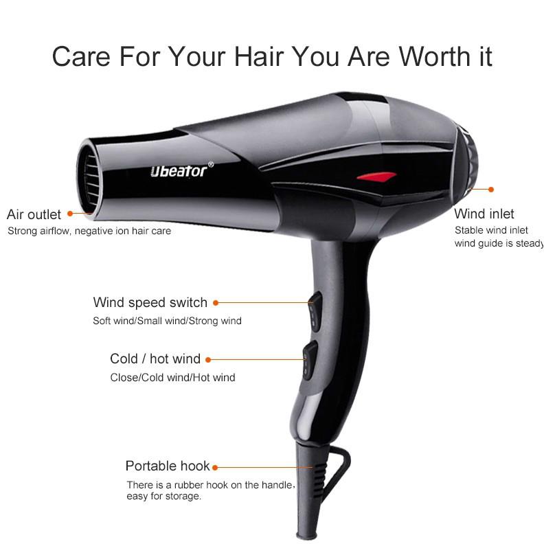 Ảnh Máy sấy khô tóc Ubeator công suất lớn hỗ trợ tạo kiểu chuyên nghiệp cho salon có phụ kiện 2