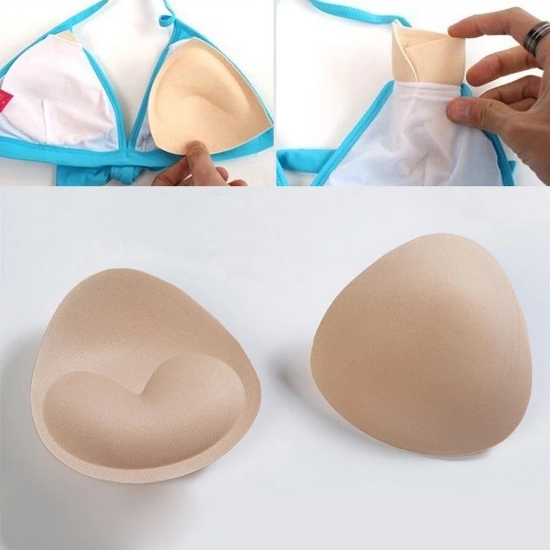 [1 Cặp Miếng đệm ngực hình tam giác bằng bọt xốp silicon thoải mái] [Miếng đệm ngực nâng ngực có thể tháo rời dành cho nữ Bikini, Áo, Áo ngực thể thao, Đồ bơi] [Áo ngực đệm ngực nâng ngực]