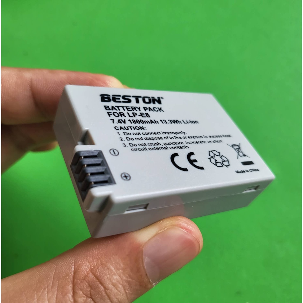 HN  Pin Sạc LP-E8 1800mAh BESTON Dùng Cho Máy Ảnh Canon EOS 550D 600D 650D 700D Kiss X4 X5 X6i