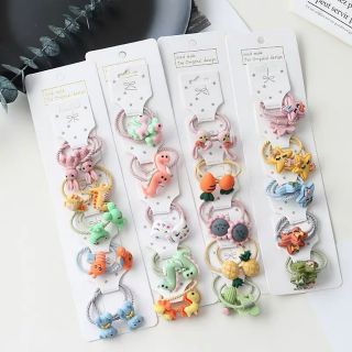 (XẢ LỖ ) Set 10 dây buộc tóc xinh xắn đủ hình cho bé
