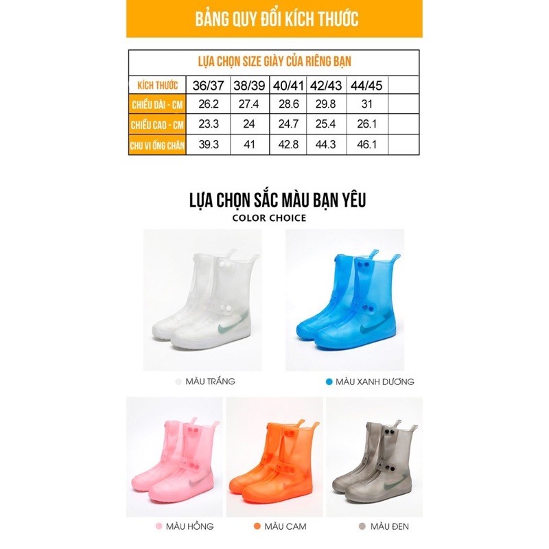 Ủng chống nước đi mưa dành cho cả nam và nữ