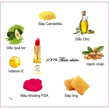 FTTY Son Thỏi Lì Handmade Matte De' Son Garden không Chì 😍 Son Hữu Cơ 100% Cực Sang Chảnh LAT06 1