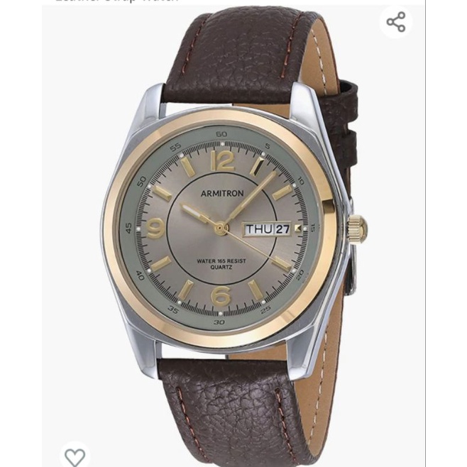 Montre Femme Solaire Armitron 75/5632MPGPBN – Bracelet Marron Croco-grain, Cadran Doré, Neuve