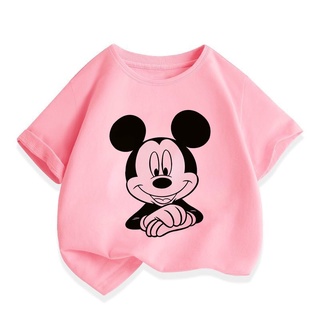 Áo Thun Chuột Mickey Minnie Cho Trẻ Em In Thường Ngày Họ Bộ Quần Áo Bé Trai