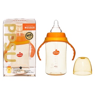 [CAO CẤP] Bình sữa Wesser cổ rộng PPSU 180ml/260ml