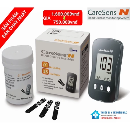 Máy đo đường huyết Care Sens N Tặng 10 kim và 10 que