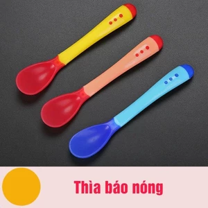 TThìa Silicon Báo Nóng Cho Bé Ăn Dặm Giúp Bé Ăn Ngoan , Ngon Miệng TBN