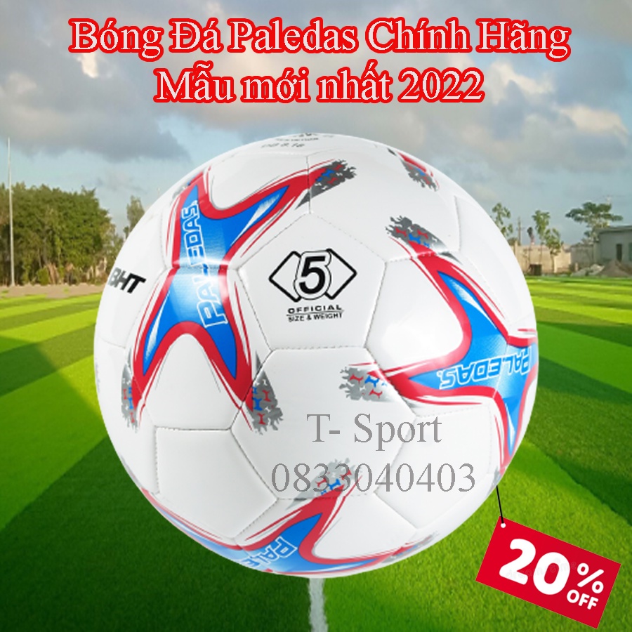 Quả bóng đá Paledas nhiều màu sắc Quả bóng đá tiêu chuẩn cỡ số 5 + Tặng kèm kim bơm và túi lưới
