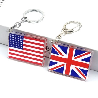 Móc Khóa Hình Lá Cờ Các Nước Anh/ Brazil/ Ý/ Tây Ban Nha Thời Trang