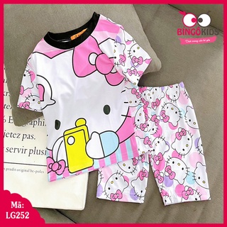 Set đồ bộ lửng bé gái thun lạnh 3D chất đẹp cho bé từ 1 đến 5 tuổi cực xinh xăn