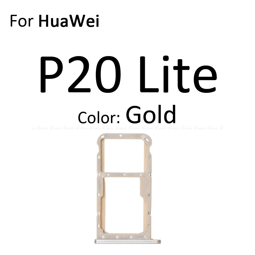 Thẻ Sim / Khay Thẻ Micro SD Ổ Cắm Giá Đỡ Khe Cắm Hộp Đựng Đầu Nối Adapter Đầu Đọc Cho HuaWei P20 Pro Lite Thay Thế Các Bộ Phận