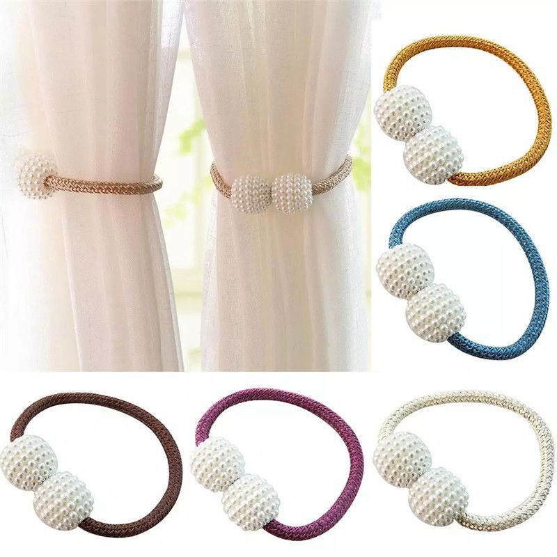 Dây buộc rèm dạng nam châm hút thiết kế dây bện tiện lợi không cần khoan lỗ