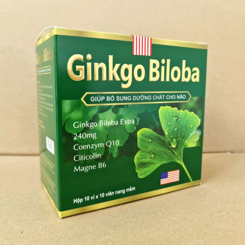 Hoạt Huyết Dưỡng Não Ginkgo Biloba 240mg Giúp Bổ Sung Dưỡng Chất Cho Não Tăng Cường Tuần Hoàn