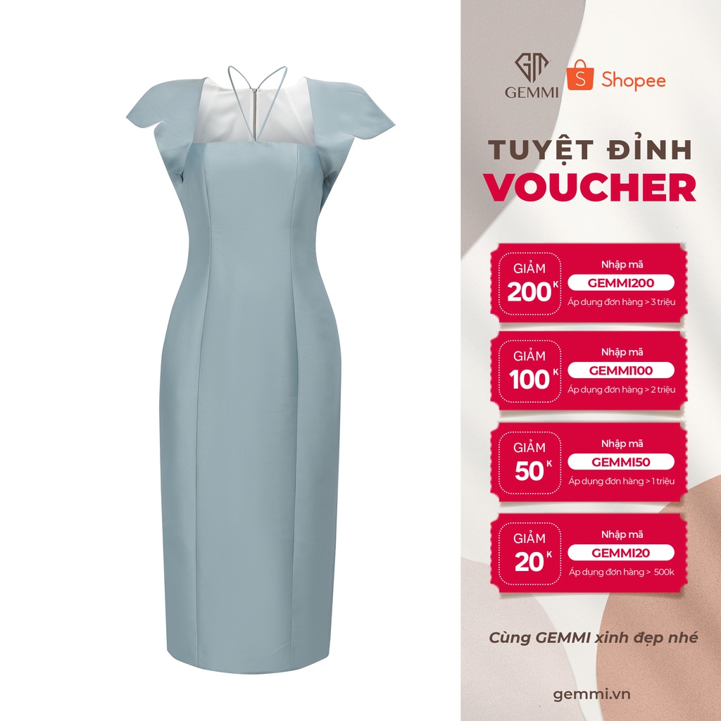 [Mã BMLTB200 giảm đến 100K đơn 499K] Váy đầm nữ dự tiệc lụa Tafta cao cấp thiết kế dáng ôm Gemmi fashion, DK8474