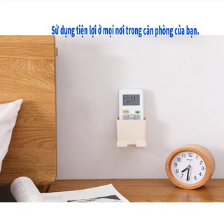 Giá kệ đựng remote điều khiển, hộp để điện thoại khi sạc dán tường đa năng C89