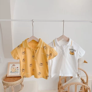 Áo polo cotton cộc tay trẻ em Áo bé trai và áo bé gái in hình ếch con TB162 TB269