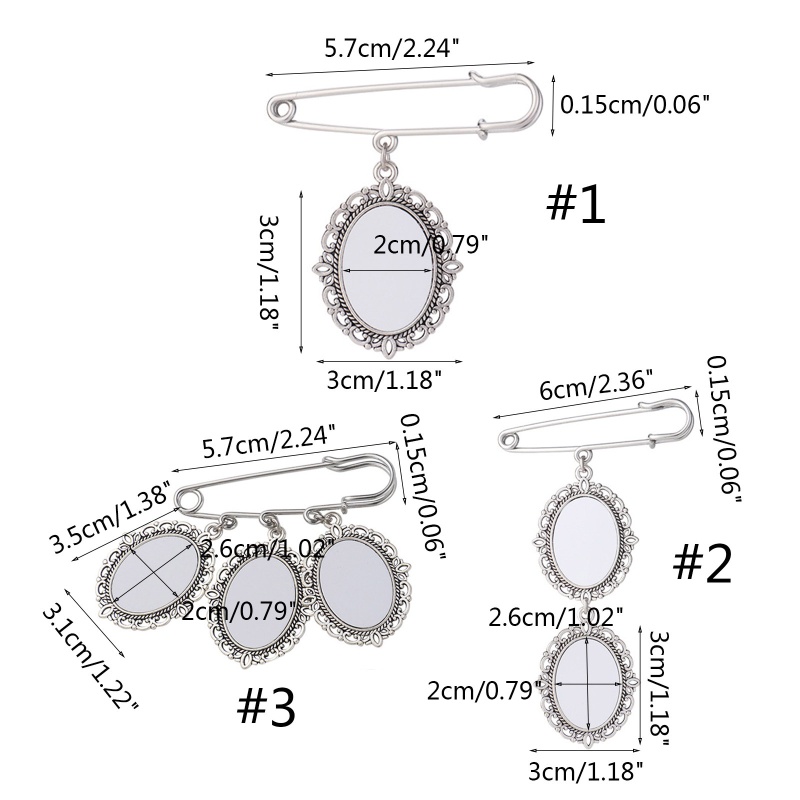 Unstop * Bó hoa cưới Ảnh quyến rũ Diy Pin Làm khung ren Đám cưới Charm Mặt dây chuyền hình bầu dục