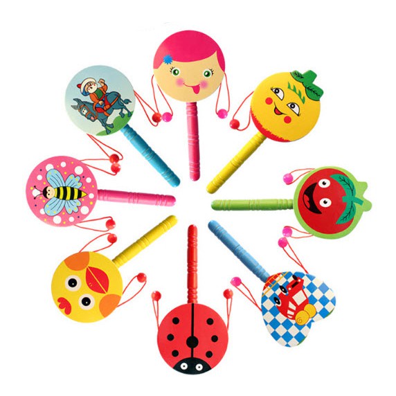 Đồ Chơi Xúc Sắc, Chuông, Lục Lạc, Trống, Còi, Đàn, Sâu Cho Bé Montessori, Nhạc Cụ Âm Nhạc