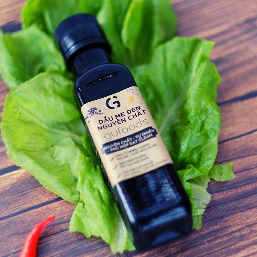 Ảnh Dầu mè đen nguyên chất GUfoods - Lành mạnh, Phù hợp eat clean, Trộn salad, Cho bé ăn dặm (120ml/250ml) 4