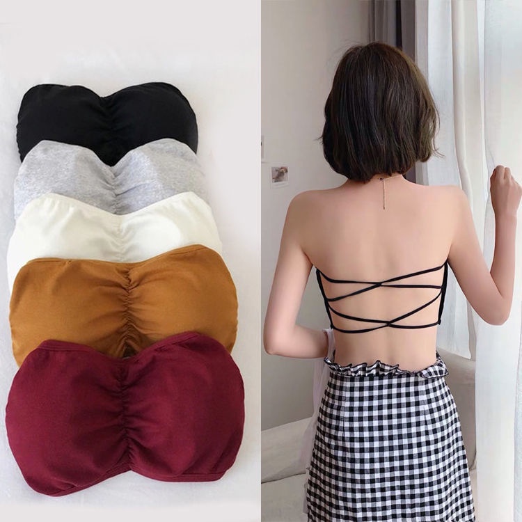 Milyfashion Với Miếng Lót Ngực quây Tập Hợp Ống Chống Trơn Trượt Top Quấn Ngực Chống chói Lưng Đẹp Đế Gợi Cảm