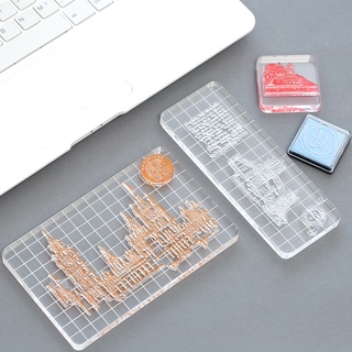 Jianwu 1 Pha Lê Acrylic Tem Trong Suốt Con Dấu Creat Friend Quà Tặng Phụ Kiện Chất Lượng Cao Plexiglass DIY Văn Phòng Phẩm Đồ Dùng Học Tập