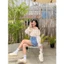 ÁO TRỄ VAI HOA CỘT NƠ NGỰC XINH XẮN - FLORA CROPTOP