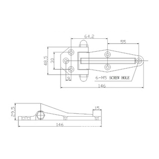HL 4 Inch Hải Sản Hộp Hơi Nước Cửa Lạnh Bảo Quản Bản Lề Cửa Lò Nướng Tủ Thiết Bị Công Nghiệp Lắp Lạnh Hardwar