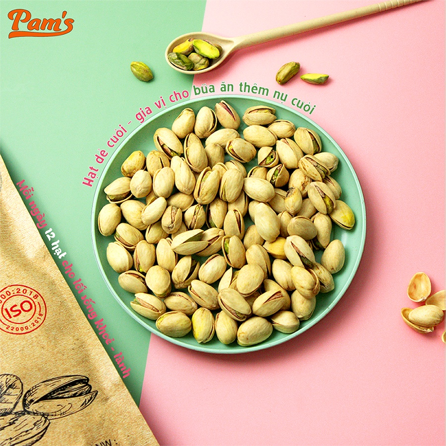 COMBO Giàu Omega3 - Hạt Macca Nhập Khẩu Úc 480g/hũ + Hạt Dẻ Cười Nhập Khẩu Mỹ 250g/hũ Pams