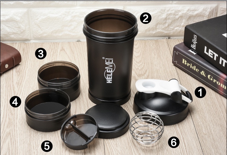 Mô tả Bình Nước Thể Thao Bảo Hành 12 Tháng Chai Nước Tập Gym Thân Tháo Rời Chất Liệu Nhựa An Toàn Cleacco BORO SPORT - 3