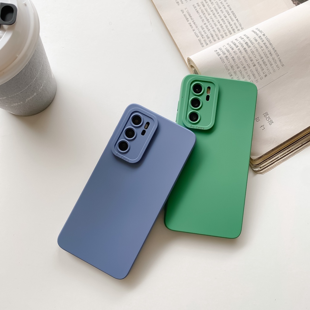 Ốp điện thoại viền vuông màu trơn chống sốc cho OPPO Reno 10 8T 8Z 8 7Z 7 6Z 6 5 Pro Plus Reno8 Reno7 Reno6 Reno5 Pro+ 2023 4G 5G