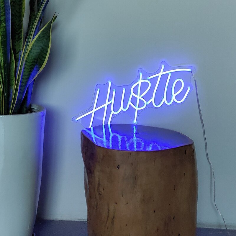 Đèn Trang Trí Led Neon Sign Chữ Hustle
